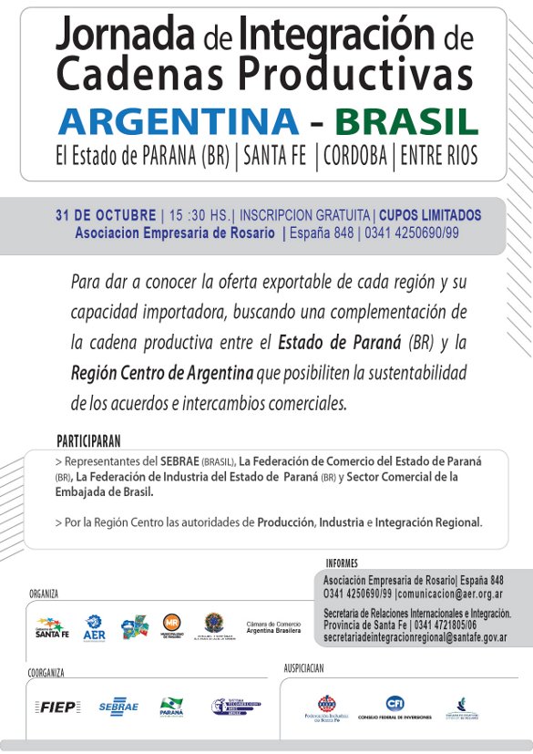Jornas de Integración de cadenas productivas. Argentina - Brasil.