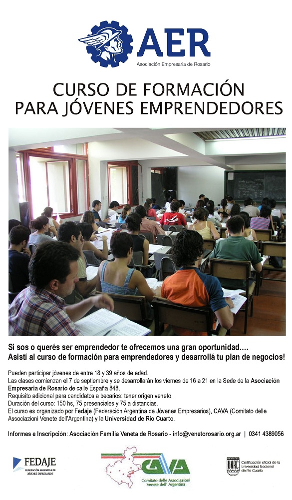 Curso de formación para jóvenes emprendedores.