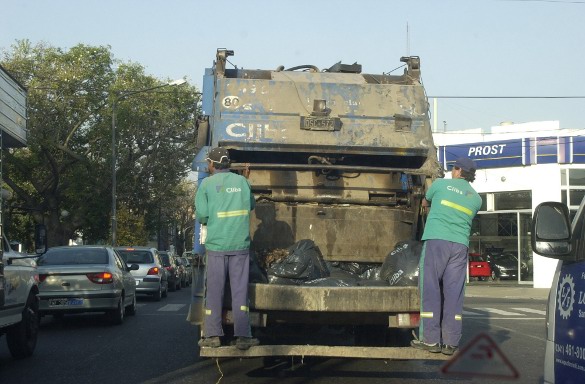 Recolección de residuos en Rosario.