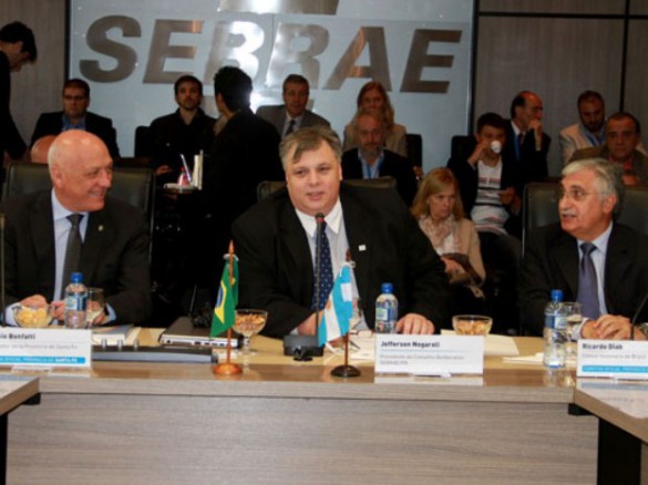 Ricardo Diab y Antonio Bonfatti. Reunión SEBRAE AER.