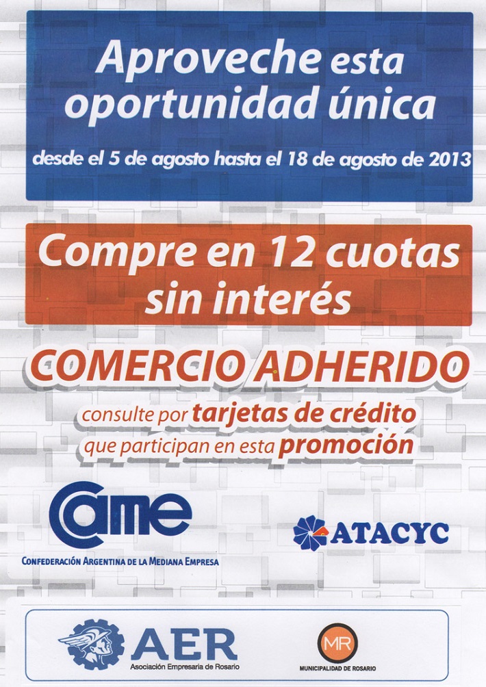 Tarjetas de crédito con 12 cuotas sin interés.