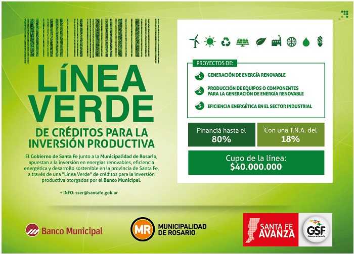 Línea Verde de créditos para la inversión productiva en Pymes