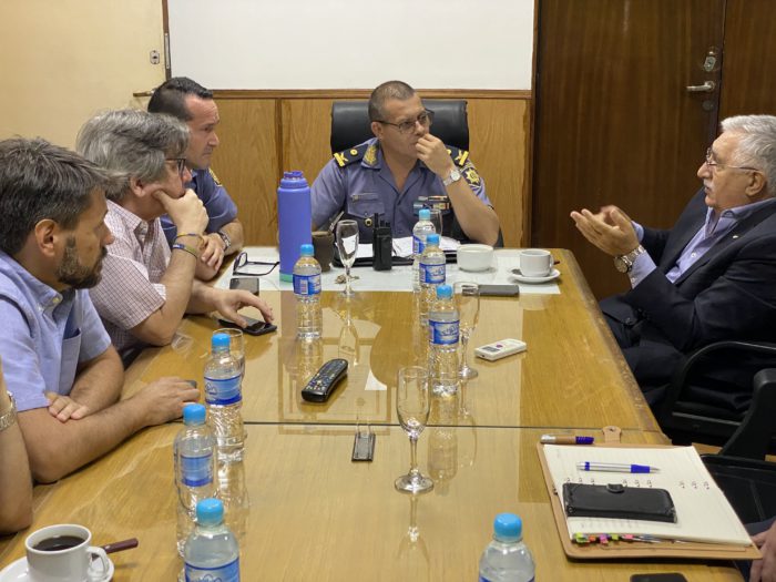 Empresarios de Rosario fueron atendidos por el Jefe de Policía de Santa Fe.