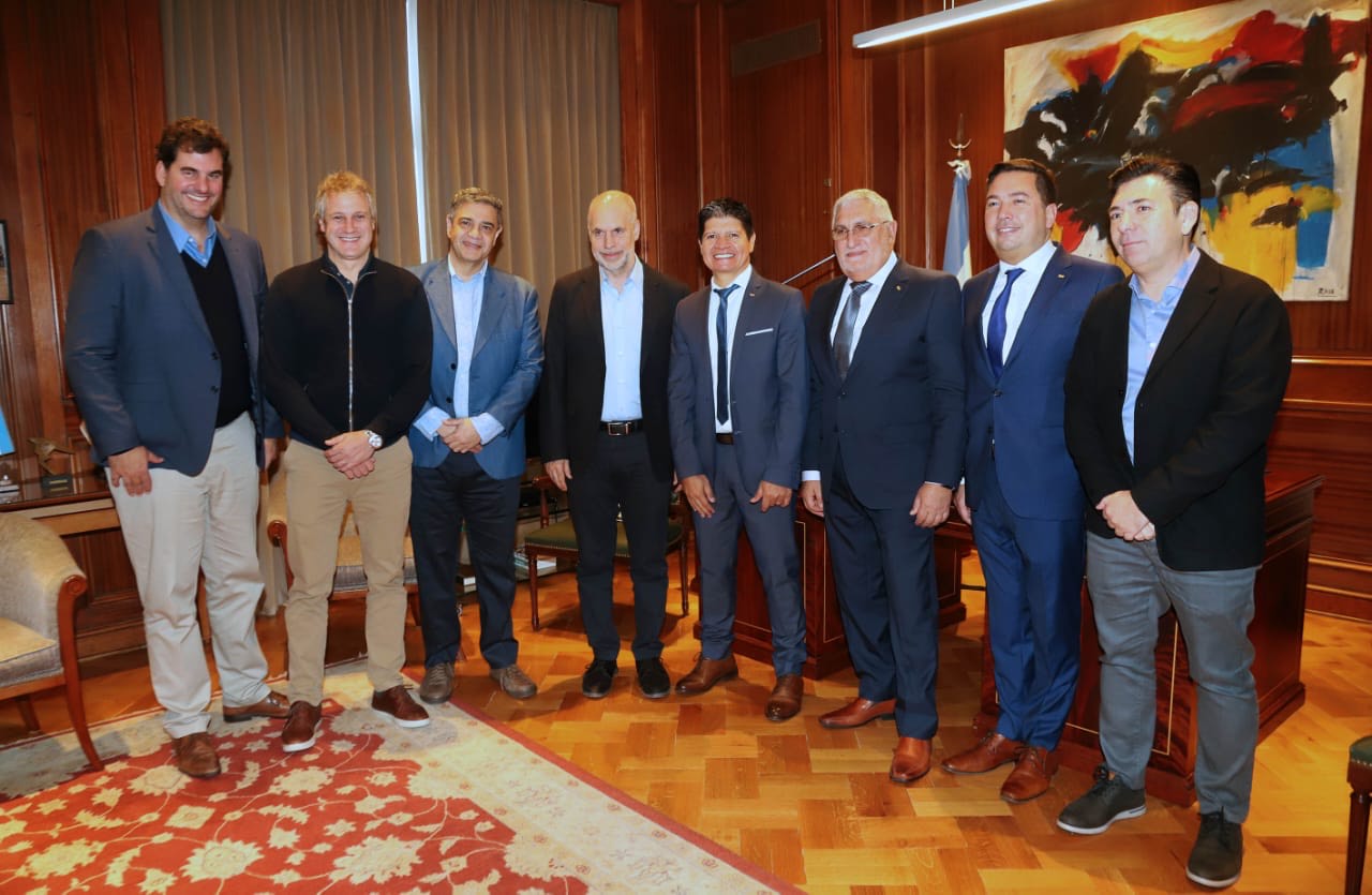 Ricardo Diab y Alfredo González recibieron a Rodríguez Larreta en CAMEv